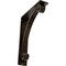 Ekena Millwork Legacy Wrought Iron Bracket, (Triple center brace), Antiqued Brass 2"W x 7 1/2"D x 10"H BKTM02X07X10TLEABS - alternate 1